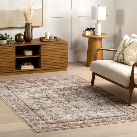 Nuloom Anise Antique Floral Spill Proof Machine Washable Area Rug 9ft x 12ft HJTH21A-9012